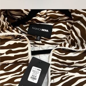Fashion Nova Zebra Print Jacket